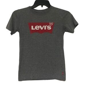 Levi’s Basic Logo Grey Gray Baby Tee Tight Short Sleeve T-Shirt - Size M